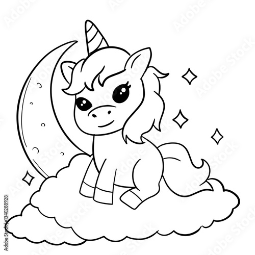 Unicorn Coloring Page