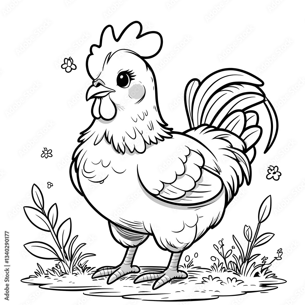 Fototapeta premium vector illustration of a chicken