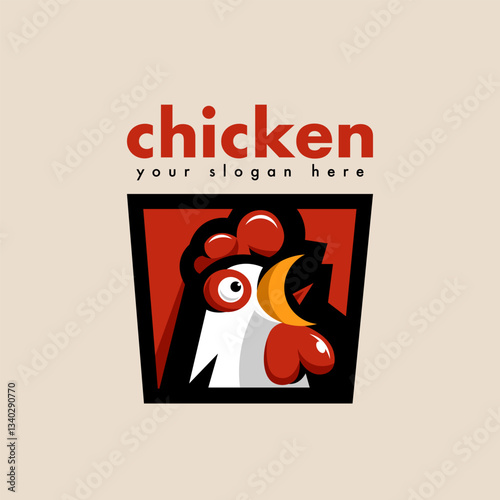 crowing rooster logo for fried chicken
