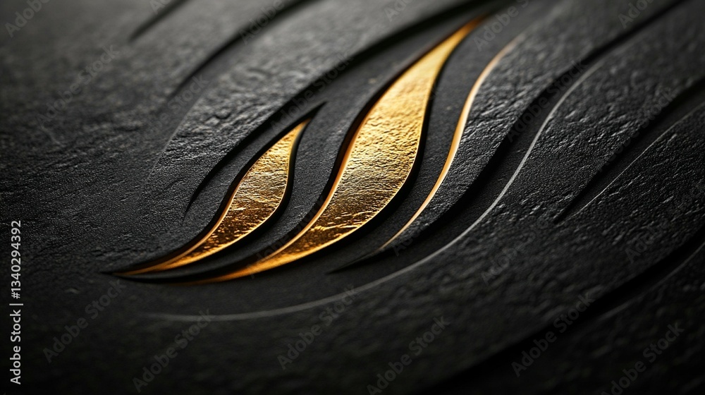Obraz premium Abstract Gold & Black Texture