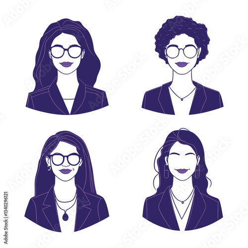 Modern Vector Portraits of Professional Women
