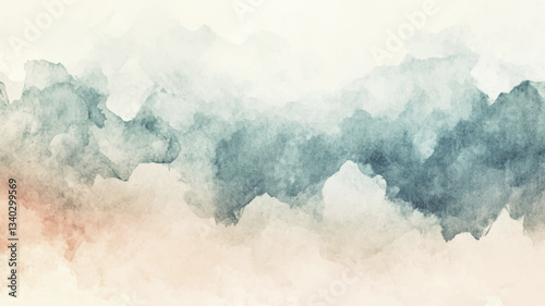 Abstract watercolor art background template. Khaki red green and beige brown watercolor backdrop empty space for text, banner, presentation or product display graphic design