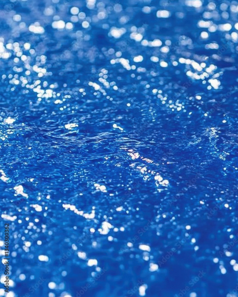 Obraz premium Captivating Blue Water Surface with Sparkling Sunlight Reflections Creates a Serene and Peaceful Visual Experience Perfect for Travel and Nature Themes