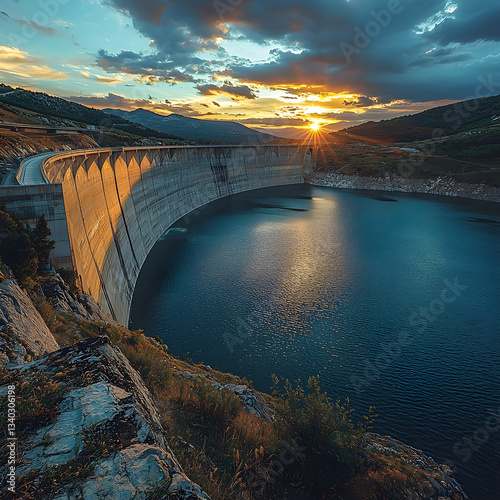 Wallpaper Mural Serene River Landscape at Sunset Torontodigital.ca