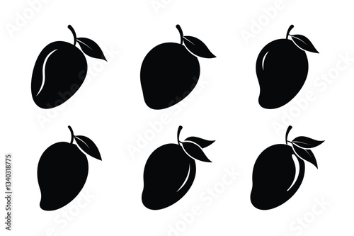 Mango – Mangifera indica silhouette vector illustration