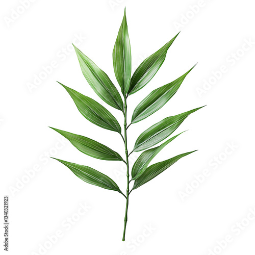 Lush Green Leaf Arrangement: Eco-Friendly Botanical Art with Dynamic Movement and Natural Elegance