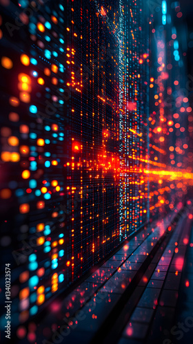 Wallpaper Mural Vibrant Night Cityscape Abstract Torontodigital.ca