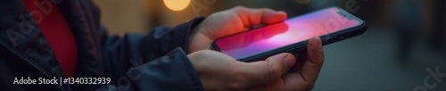 Close-up of woman's palm cradling a cell phone with an unlit display, female, smartphone