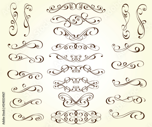 5439.eps calligraphic design elements and page decoration