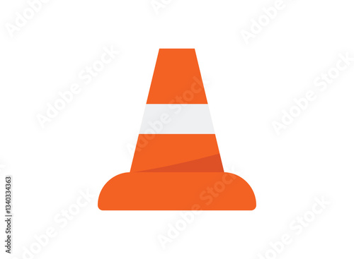 Illustration of an Cone Police Equipment Flat Icon