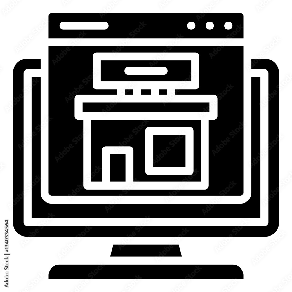 Digital Market Glyph Icon, Digital Marketing Digital Market Glyph Icon, Digital Marketing