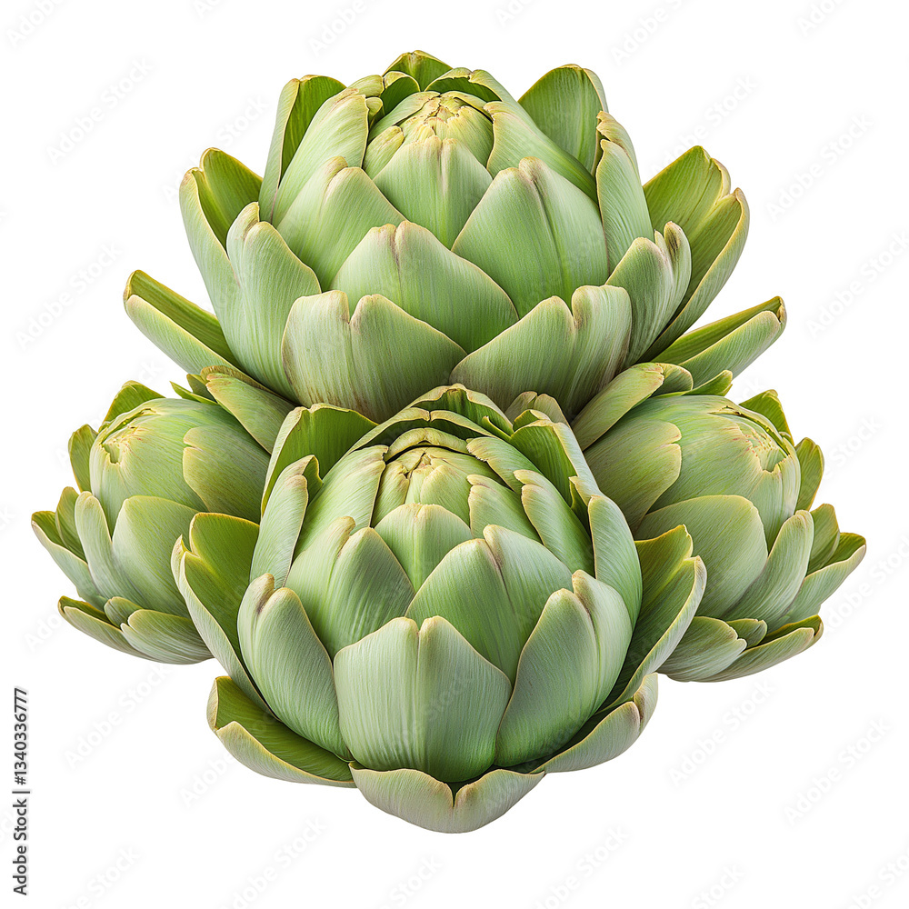 Obraz premium Fresh Organic Artichoke - Healthy Green Vegetable for Gourmet Cuisine and Sustainable Cooking