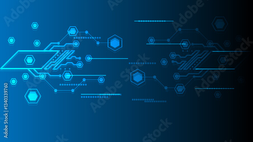 Cyber Circuit Future Technology Concept Background..