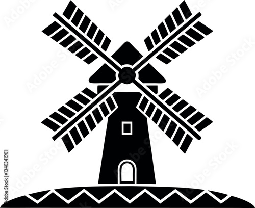 wind farm icon isolated sign symbol vector illustration -