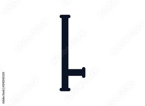 Illustration of an Police Batons Equipment Flat Icon