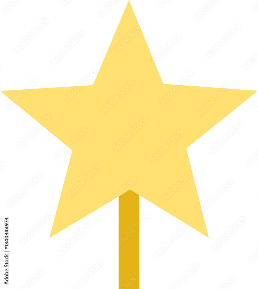 Obraz premium Christmas star tree fill icon