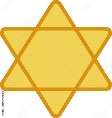 Star of david outline and fill icon