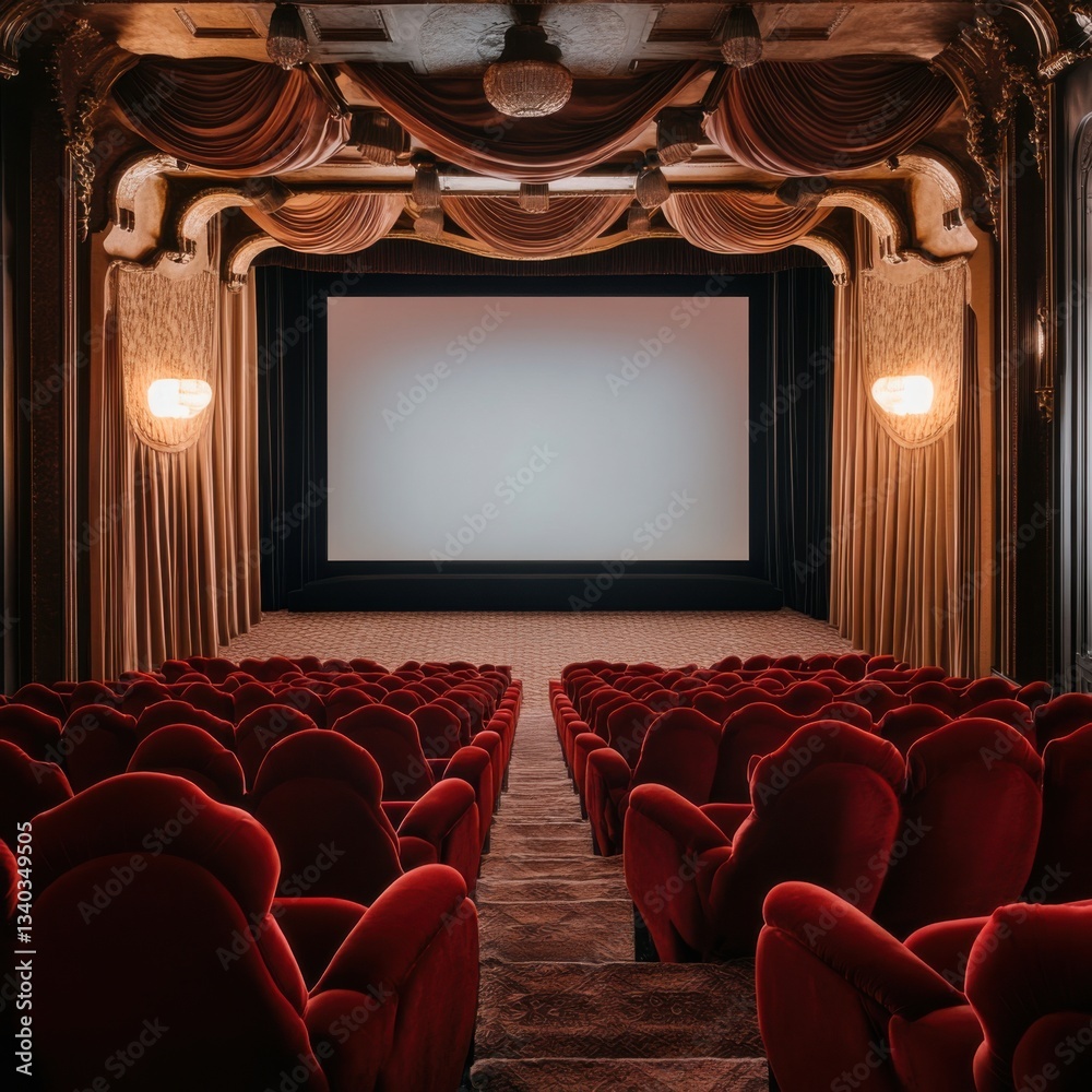 Fototapeta premium Grandiose Vintage Movie Theater Interior