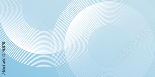 Wallpaper Mural Modern banner background pastel colorful blue and white gradations. Circle effect style geometric abstract Torontodigital.ca