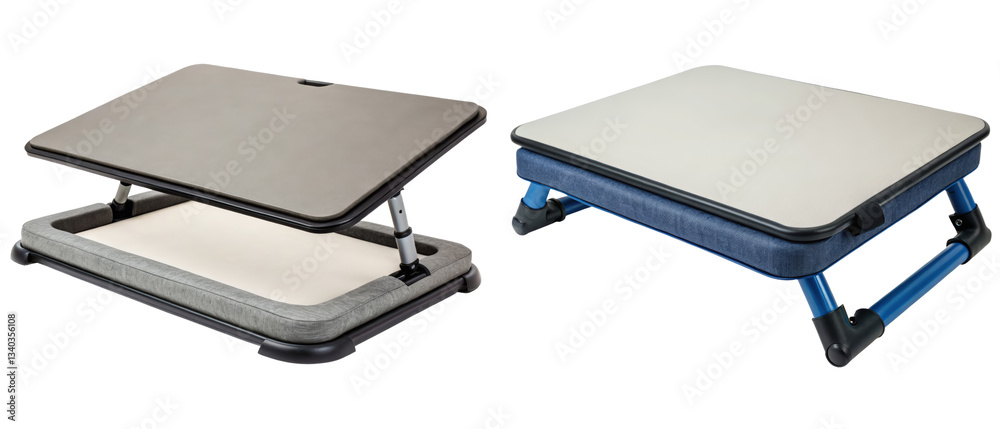 Portable laptop desks with folding legs for comfort isolated with transparent background Portable laptop desks with folding legs for comfort isolated with transparent background