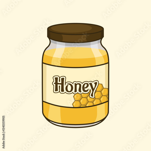 Honey in a jar vector design