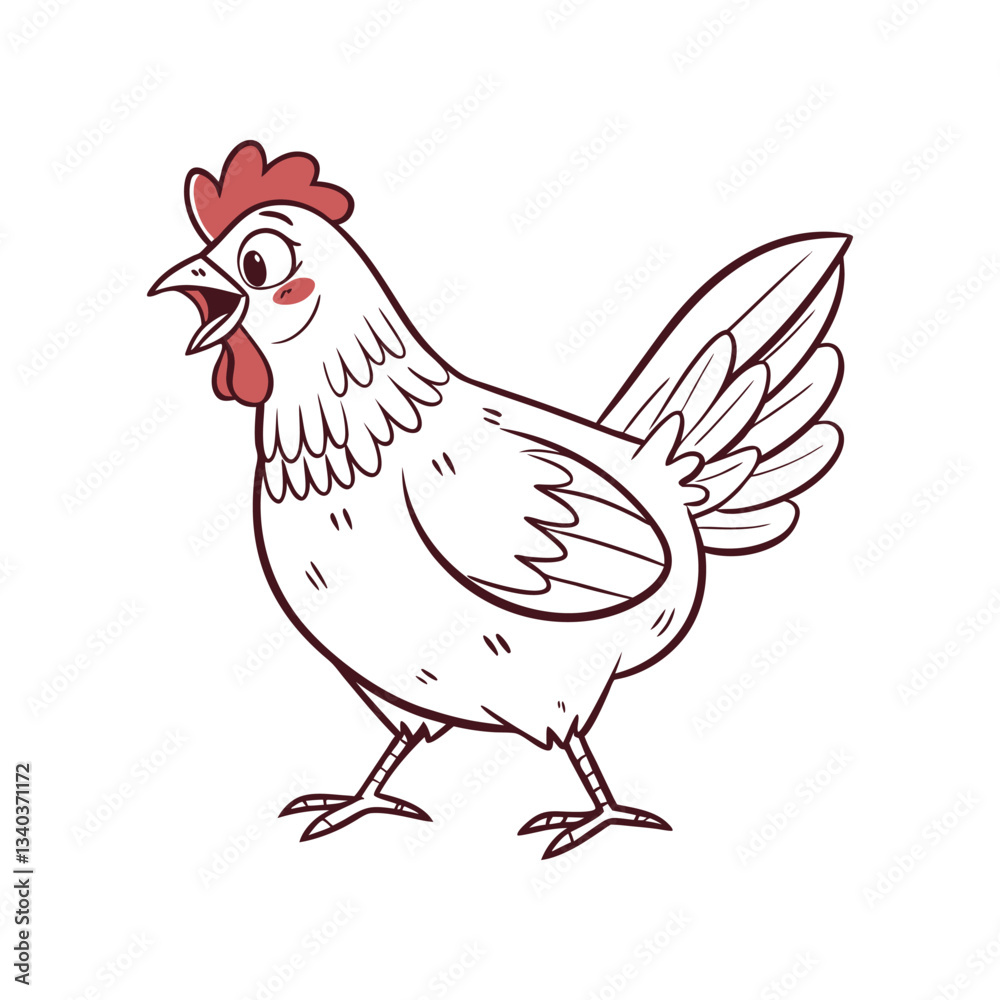 Fototapeta premium I created a Chicken vector with white background