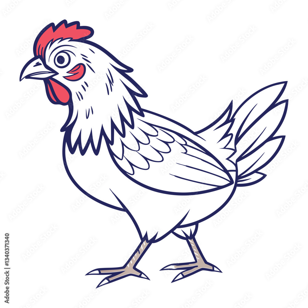 Fototapeta premium I created a Chicken vector with white background