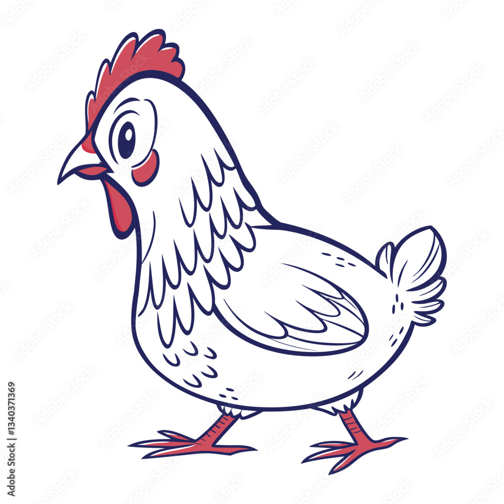 Fototapeta premium I created a Chicken vector with white background