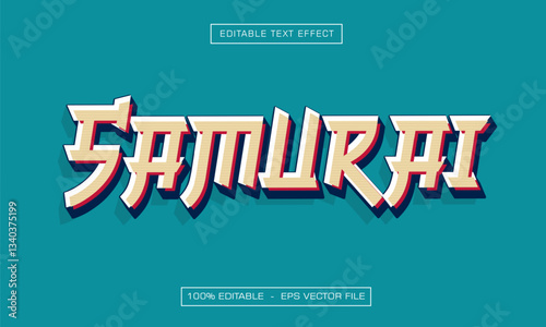Samurai text effect with asian style