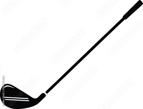 Golf club icon vector, Golf stick silhouette vector