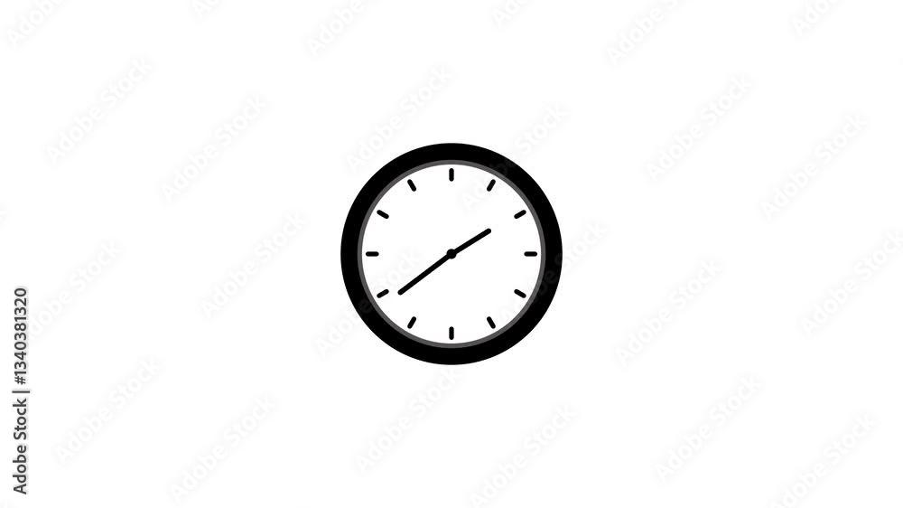 clock icon with moving arrows in 12 hour loop. Stopwatch animation. clock icon with moving arrows in 12 hour loop. Stopwatch animation.