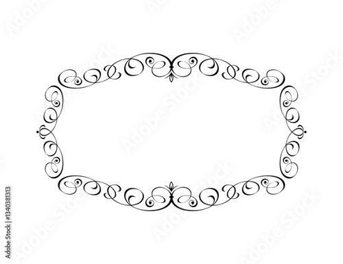 5518.eps  decorative frame with floral ornament