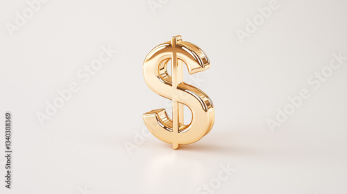 Golden Dollar Sign: A photo...