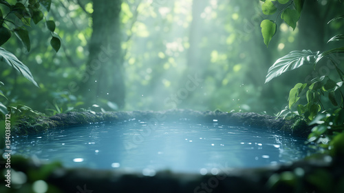 Serene Forest Pond: A tranq...