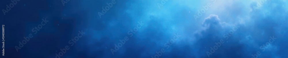 Dark navy blue fades into light baby blue hues, evoking a sense of peacefulness, cool tones, relaxing