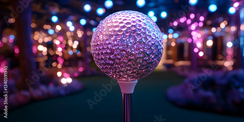 Glittering Golf Ball Night Illumination