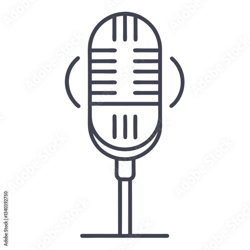 retro microphone vector illustration