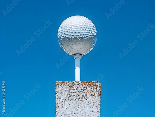 Giant Golf Ball Illustration