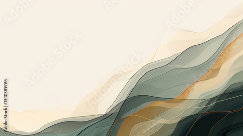 Abstract flowing mountain range background