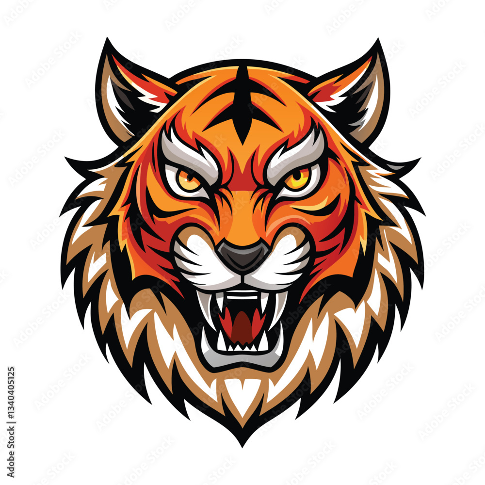 head of tiger mascot vector illustration design head of tiger mascot vector illustration design