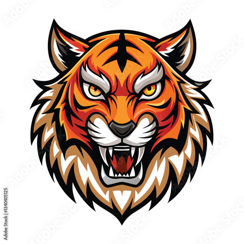 head of tiger  mascot vector illustration design