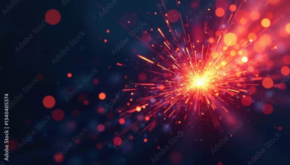 Fiery sparks erupt in vibrant hues against a dark canvas, dynamic effect, motion Fiery sparks erupt in vibrant hues against a dark canvas, dynamic effect, motion