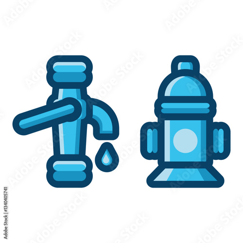 Fill Line Icons Water Aqua Nature Liquid Clean Fresh