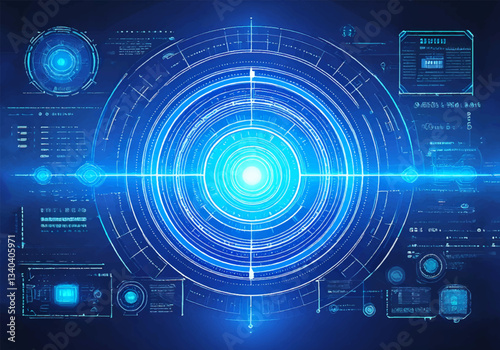 IT、テクノロジー、先進的イメージ青い背景