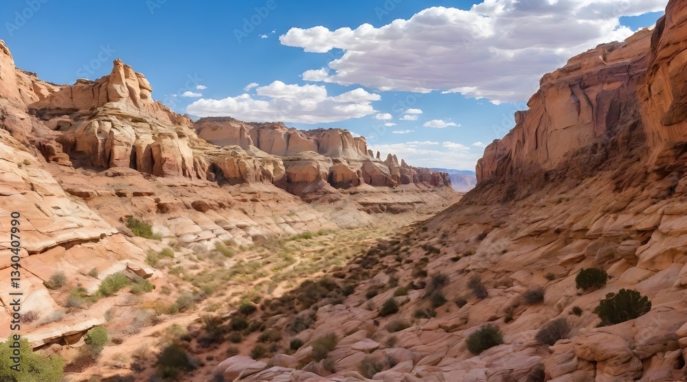 Obraz premium Desert rocky canyon in Utah.generative.ai