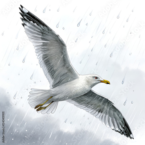 seagull flying in the sky