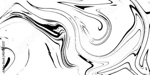 Liquid Marbling black and white effect background. Monochrome abstract turkish style vector background.
