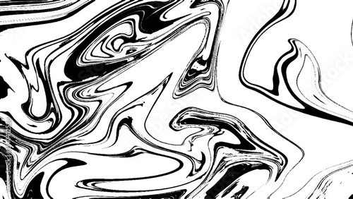 Liquid Marbling black and white effect background. Monochrome abstract turkish style vector background.