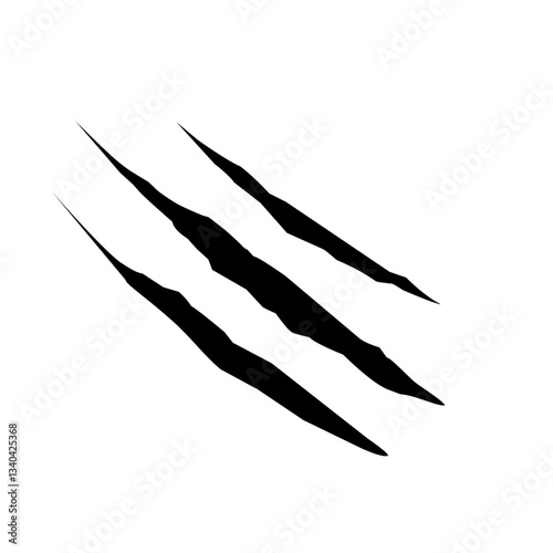 Claws scratches icon, logo isolated on white background