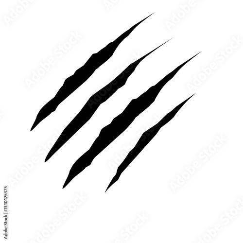 Claws scratches icon, logo isolated on white background